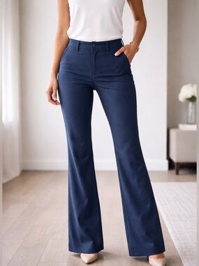 GAP perfect trouser dark blue flared dress pants size 2L